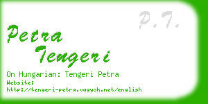 petra tengeri business card